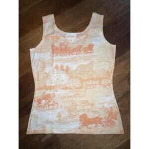 Vintage Jantzen Sleeveless Knit Tank Top Preppy Coastal Size S Small 1980s